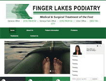 Tablet Screenshot of fingerlakespodiatry.com
